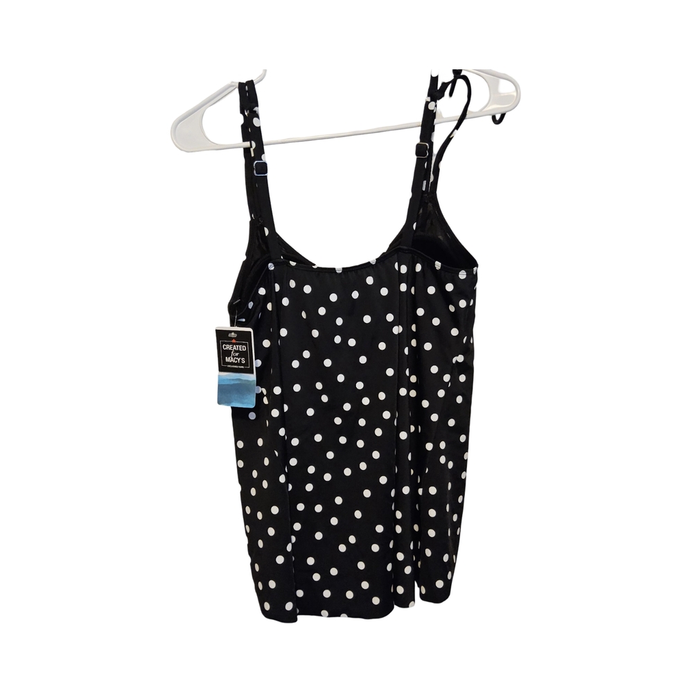 1Swim Solutions Polka Dot Tankini - Black and White Size 10 - Picture 2 of 7